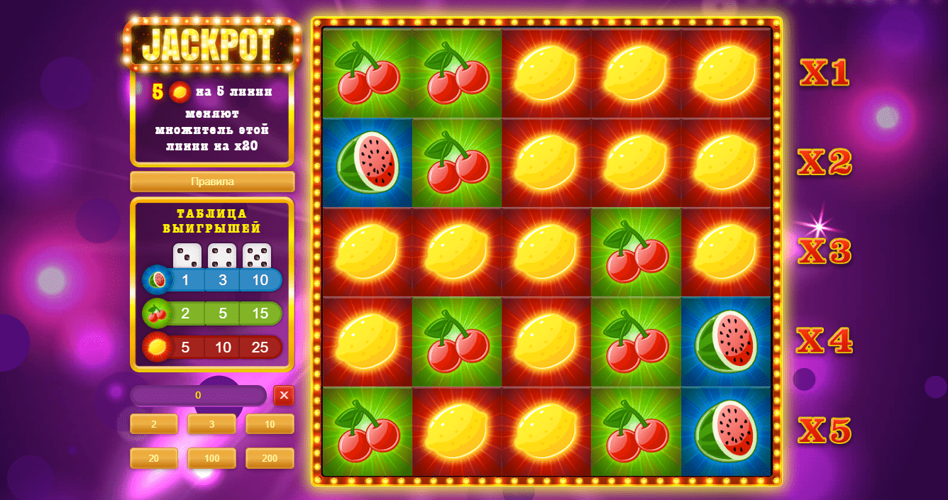 Lucky Slot для выигрыша необходимо собрать не менее трех